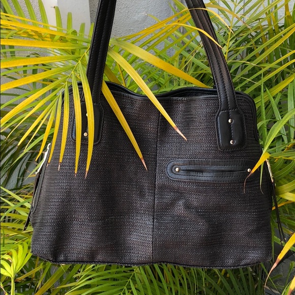 B Makowshy Black Woven Leather - Picture 2 of 3